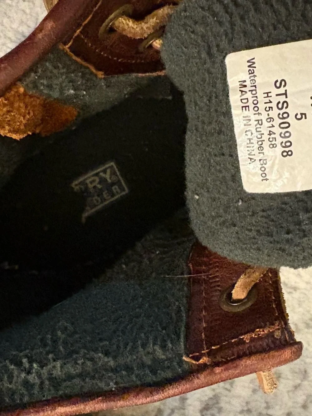 Size 5 Womens Sperry Brown & Green Duck Boots
